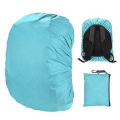 Waterproof Backpack Rain Cover, 15L-25L Backpack Cover [Lake Blue]