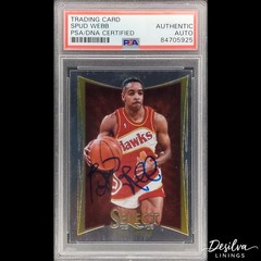 2012-13 Panini Select Spud Webb PSA-DNA Certified On-Card Autograph #143