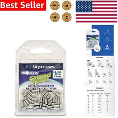Corrosion Resistant Fishing Line Crimp Sleeves Aluminum 50 Pc Saltwater Leader