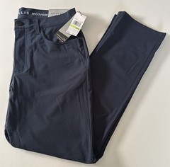 Perry Ellis Chinos Mens 30 30 Navy Slim Fit Zip Pocket Wicking Tech Pants