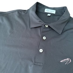 Peter Millar Summer Comfort Mens Black Performance Golf Polo Shirt Size L