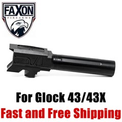 Faxon Match Grade Fluted Drop-In 9mm Barrel for Glock 43/43X – Black Nitride