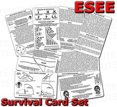 ESEE Izula Gear Survival Card Set 4 Cards SURV-CARD