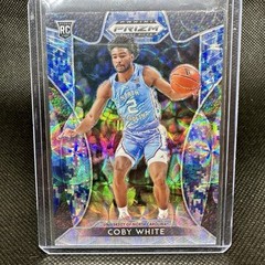 2019 Panini Prizm Draft Picks Coby White RC Blue Camo 1/25 SSP First One 1/1 #8