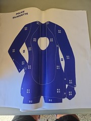 Vintage 1970s RARE POLICE Silhouette Target Poster Guns Shooting Practice