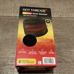 HOT THREADZ Heated Neck Warmer Black Adjustable Warmth Machine Washable Soft-To…