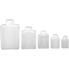 Nalgene HDPE Plastic Wide Mouth Rectangular Storage Bottle – Clear