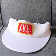 VTG McDonald’s Golf Visor Adjustable Hat One Size Polyester White Brand New