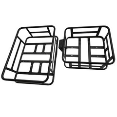 Front&Rear Mount Front Basket+Rear Basket Electric Bike Bicycle Storage Basket