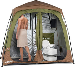 Porayhut Camping Shower Tent Deluxe Changing Room Easy Set up Privacy Shelter,La