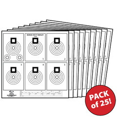 25 Bench Rest Precision Sighting Paper Shooting Target Gun Range Rifle 11.5×11.5