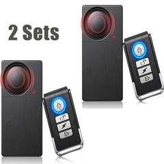 2x 150dB Car Alarm System, Anti-Theft Vibration Alarm with 10 Levels Sensitivity