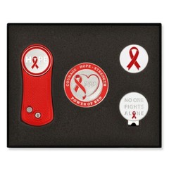 PinMart’s Red Awareness Ribbon 6-PC Golf Gift Set