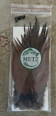 metz saddle grade 2 Brown rooster hackle feather New