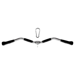 Yes4All Lat Pull Down Bar with Wide Grip, Rubber Handles & Cable Attachment, 30″