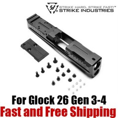 Strike Industries LITESLIDE Slide for Gen 3 Glock 26 G26 w/RMR Cut & Plate