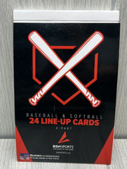 Glover’s Baseball Softball Line-Up Cards 24 Pack 4-Part Carbonless Booklet New