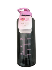 Paris Hilton Motivation Gray Bottle Flip Top Pink Lock Lid 64 Oz. Water Bottle