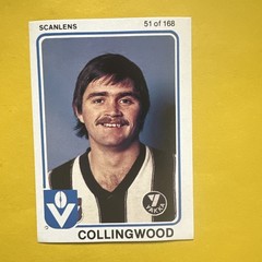 Scanlens 1981 VFL Card #51 Ray Shaw , Collingwood .*Excellent Condition*