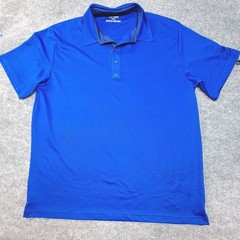 Black Clover Live Lucky Mens XL Royal Blue Short Sleeve Performance Golf Polo