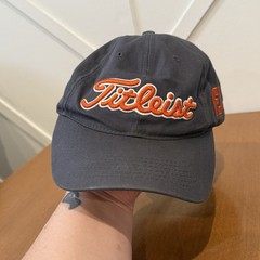 Titleist FJ Pro V1 Golf Hat Adjustable Strapback Navy Orange Mens Baseball Cap