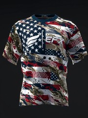 Personalized Name Patriotic Camo – RWB Bowling Jersey Shirts – All Size