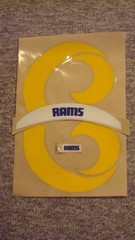 LOS ANGELES RAMS FULL SIZE FOOTBALL HELMET DECALS WITH BUMPERS