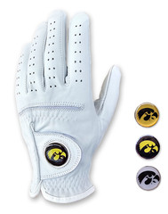 University of Iowa Hawkeyes Cabretta Leather Golf Gloves 3 Magnetic Ball Markers