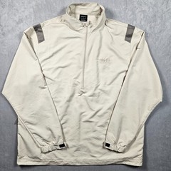 Nike Golf Jacket Mens XL Tan 1/2 Zip 3M Open Championship Logo Windbreaker