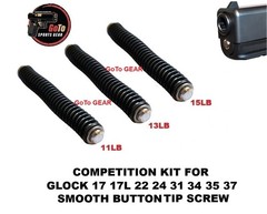 Competition Guide Rod Kit For GLOCK GEN 1 2 3 G17 17L 22 24 31 Smooth Button Tip