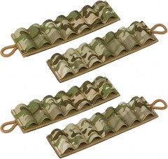 4 Pack 7 Round Shotgun Shell Holder for 12 Gauge AmmoLoop Backing Saddle Tactica