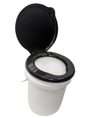 Portable Emergency Toilet Seat for 5 Gallon Bucket Snap-On Camping bucket not in