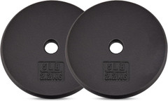 Yes4All Standard Weight Plates, 1-Inch Cast Iron Barbell Weights, Wide Range 5–5