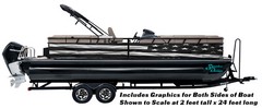Fabric Grey USA American Flag Graphic Wrap Decal Vinyl Bass Fishing Pontoon Boat