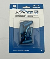 10 PK A-Zoom 15315 Blue .45 ACP Centerfire Pistol Snap Cap Dummy Training Rounds