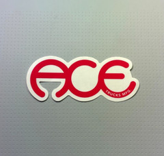 ACE TRUCKS ACE Skateboard Sticker 5 inches Red