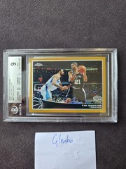 Tim Duncan 2009-10 Topps Chrome Gold Refractors Refractor BGS 9 PSA Jersey 21/50