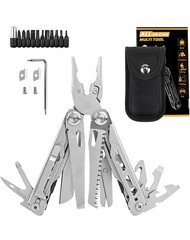 Multi Tool Pliers 28-In-1 Stainless Steel W/ Knife, Saw Screwdriver Set New