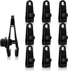 10pcs Tarp Clips Heavy Duty Lock Grip, Plastic Tarp Clamps, Reusable Linoleum
