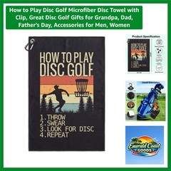 Compact Microfiber Disc Golf Towel – Machine Washable & Carabiner Clip Included