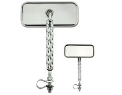 CHROME RECTANGLE BICYCLE MIRROR LOWRIDER CHOPPER VINTAGE CRUISER SCHWINN BIKE