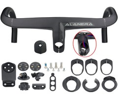 Road Bike Racing Matt UD Full Carbon Integrated Handlebar Stem 380-440*70-120mm