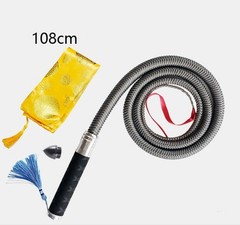 New Handmade 304 Stainless Steel Steel Whip Horse Bull Whip Cowboy Horsewhip 001