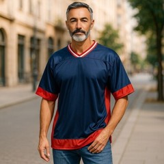Adult Football Practice Or Game Jersey X-Large NAVY/SCARLET VKM Brand NEW