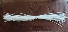 10 HOT BRIGHT WHITE SILICONE FISHING SKIRTS BY BASS BOSS BAIT COMPANY