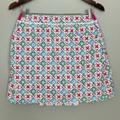 Ralph Lauren RLX Aim 17in Golf Skort Women’s Size S Multi Tile Print Pleated