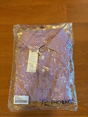 Rhoback Golf Shirt Men’s Large Maroon Texas Print