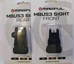 MBUS3 MAGP Sight Set Generation 3 – MBUIS Black Front & Rear Flip Up Sights