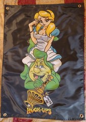 Hook Ups Skateboard Banner Poster Alice In Wonderland Deck Board Shirt DGK Wheel