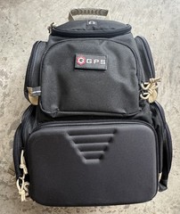 GPS Bags 1711BPBT Handgunner Backpack Black/Tan 1000D Nylon Holds 4 Handguns
